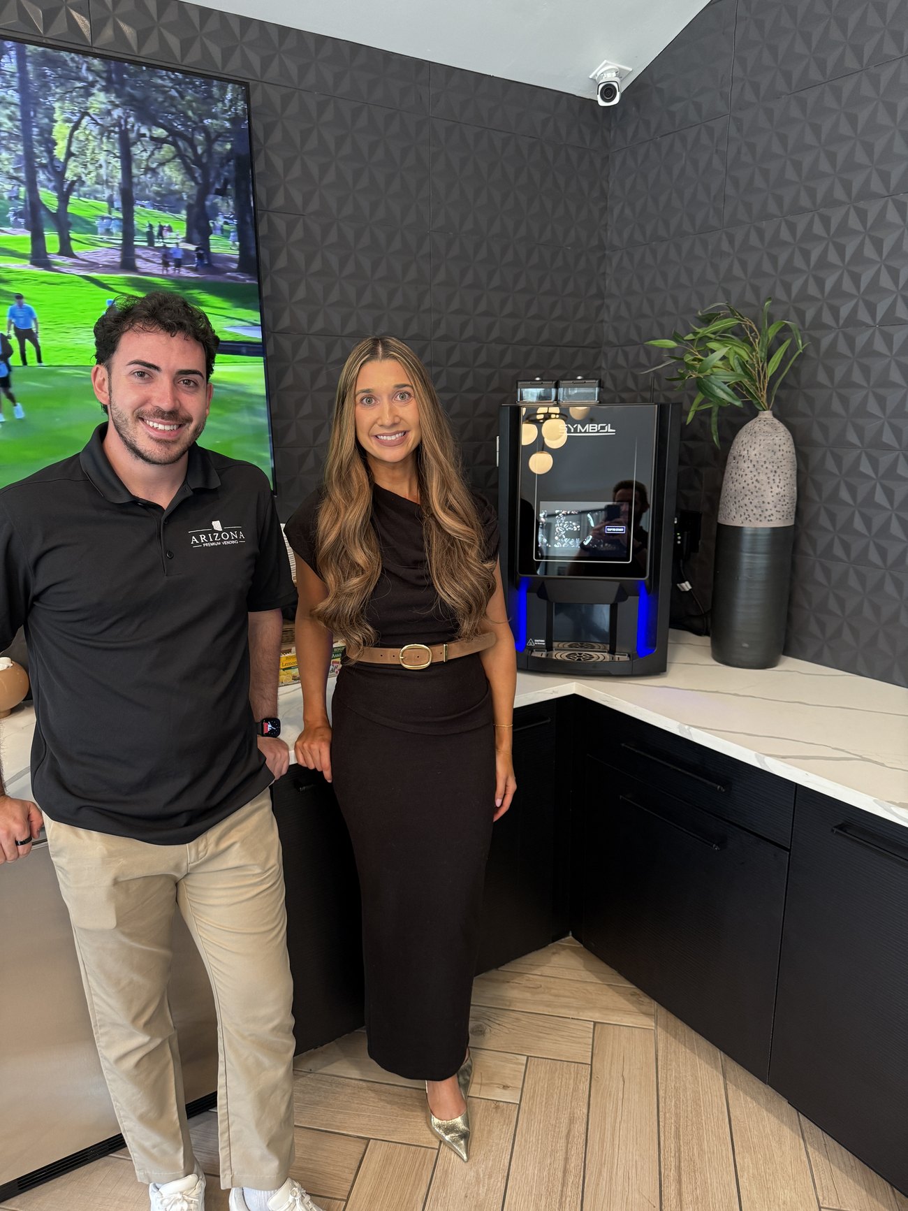 Arizona Premium Vending with the Hideaway North Scottsdale team at the community's Symbol coffee machine